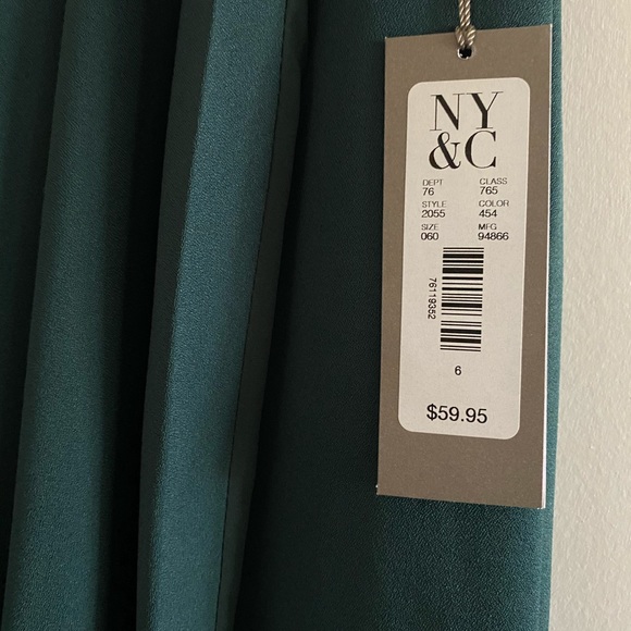 Eva Mendes Hunter Green Faux Wrap Skirt (NWT) - Picture 5 of 12